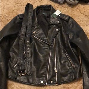 Leather coat